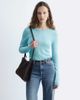 & Other Stories & Other Stories fine rib knit top in aqua blue - 1