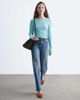 & Other Stories & Other Stories fine rib knit top in aqua blue - 3