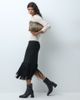 & Other Stories & Other Stories fringe midi skirt in black - 1