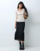 & Other Stories & Other Stories fringe midi skirt in black - 2