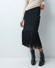 & Other Stories & Other Stories fringe midi skirt in black - 3
