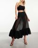& Other Stories & Other Stories full maxi skirt with tiered hem in black - 1