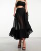 & Other Stories & Other Stories full maxi skirt with tiered hem in black - 4