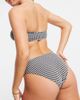 & Other Stories & Other Stories gingham print bikini bottoms in black and white - 2