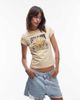 & Other Stories & Other Stories graphic cap sleeve t-shirt in buttermilk yellow - 1