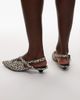 & Other Stories & Other Stories hairy real leather slingback kitten heels in white dalmatian print-Multi - 3