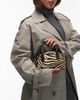 & Other Stories & Other Stories hairy zebra print leather nano bowling bag in white multi - 1