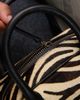 & Other Stories & Other Stories hairy zebra print leather nano bowling bag in white multi - 3