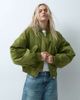 & Other Stories & Other Stories heavy padded nylon bomber in olive green - 1