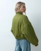 & Other Stories & Other Stories heavy padded nylon bomber in olive green - 3
