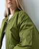 & Other Stories & Other Stories heavy padded nylon bomber in olive green - 4