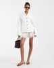 & Other Stories & Other Stories heavyweight pure cotton button up jacket with cinched waist in white - 1