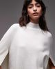 & Other Stories & Other Stories high neck knit sweater with cape back and sleeves in white - 2