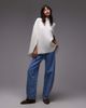 & Other Stories & Other Stories high neck knit sweater with cape back and sleeves in white - 3