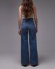 & Other Stories & Other Stories high rise wide leg jeans with double button waistband and pocket detail in mid wash blue - 3
