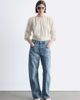 & Other Stories & Other Stories high waist wide leg jeans with hemmed cuffs in mid blue wash - 1