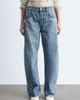 & Other Stories & Other Stories high waist wide leg jeans with hemmed cuffs in mid blue wash - 2