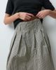 & Other Stories & Other Stories high waisted cotton rich midi skirt with belt loops in gray check - 2