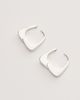 & Other Stories & Other Stories holland triangle hoop earrings in silver tone - 3