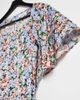 & Other Stories & Other Stories jacquard flutter sleeve open waist midi dress in floral - MULTI - 4