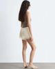 & Other Stories & Other Stories jacquard satin shorts with lace trim in butter yellow - 3