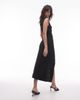 & Other Stories & Other Stories jersey midaxi dress with drape detail and asymmetric wrap front in black - 4