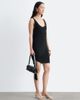 & Other Stories & Other Stories jersey mini dress with wrap tie detail in black - 4