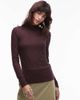 & Other Stories & Other Stories jersey second skin long sleeve top in brown jacquard - 1