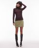 & Other Stories & Other Stories jersey second skin long sleeve top in brown jacquard - 3