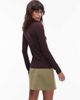 & Other Stories & Other Stories jersey second skin long sleeve top in brown jacquard - 4