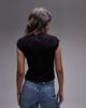 & Other Stories & Other Stories jersey slim fit top with cap sleeves in black - 4