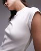 & Other Stories & Other Stories jersey slim fit top with cap sleeves in white - 4