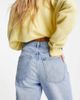 & Other Stories & Other Stories Keeper cotton high waist straight leg longline jeans in washed stone-Blues - 3