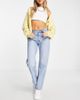 & Other Stories & Other Stories Keeper cotton high waist straight leg longline jeans in washed stone-Blues - 4