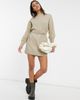 & Other Stories & Other Stories knit belted mini dress in beige-Neutral - 1