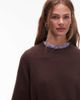 & Other Stories & Other Stories knit belted mini dress with wide sleeves in brown - 3