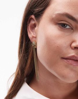 & Other Stories & Other Stories knot tassel pendant earrings in gold