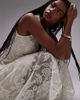 & Other Stories & Other Stories lace midaxi dress with dropped waist and handkerchief hem in off white - 2
