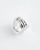 & Other Stories & Other Stories large curved ring in silver tone - 3