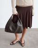 & Other Stories & Other Stories large leather tote bag in dark brown - 1