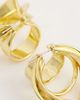 & Other Stories & Other Stories large swirl luxe hoop earrings in gold - 3