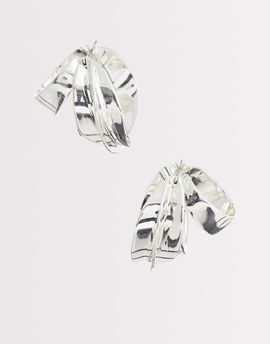 & Other Stories & Other Stories large swirl luxe hoop earrings in silver
