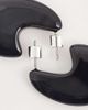 & Other Stories & Other Stories large teardrop curve earrings in black - 4