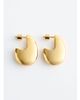 & Other Stories & Other Stories large teardrop curve earrings in gold tone - 3