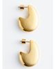 & Other Stories & Other Stories large teardrop curve earrings in gold tone - 4