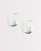& Other Stories & Other Stories large teardrop curve earrings in silver tone - 1