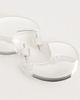 & Other Stories & Other Stories large teardrop curve earrings in silver tone - 3