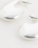 & Other Stories & Other Stories large teardrop curve earrings in silver tone - 4