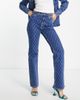 & Other Stories & Other Stories laser print flared jeans in blue - part of a set - 2