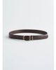 & Other Stories & Other Stories leather belt with gold buckle in chocolate brown - 1